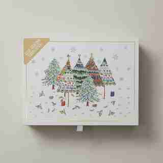 Holiday Boxed Cards Merry Evergreens Set of 20