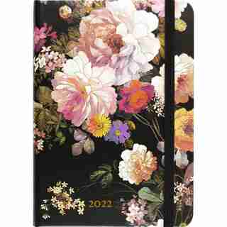 AGENDA HEBDOMADAIRE 2022, MOTIF FLEURS DE MINUIT