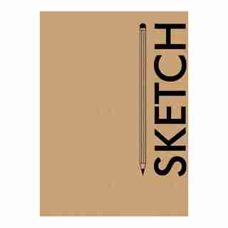 OPEN BOUND SKETCHBOOK LARGE CRAFT PENCIL