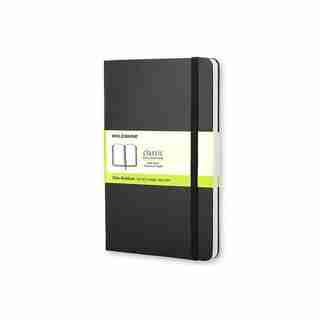 Moleskine Classic Notebook, Plain/Blank, Hard Cover, Pocket (3.5" x 5.5"), Black