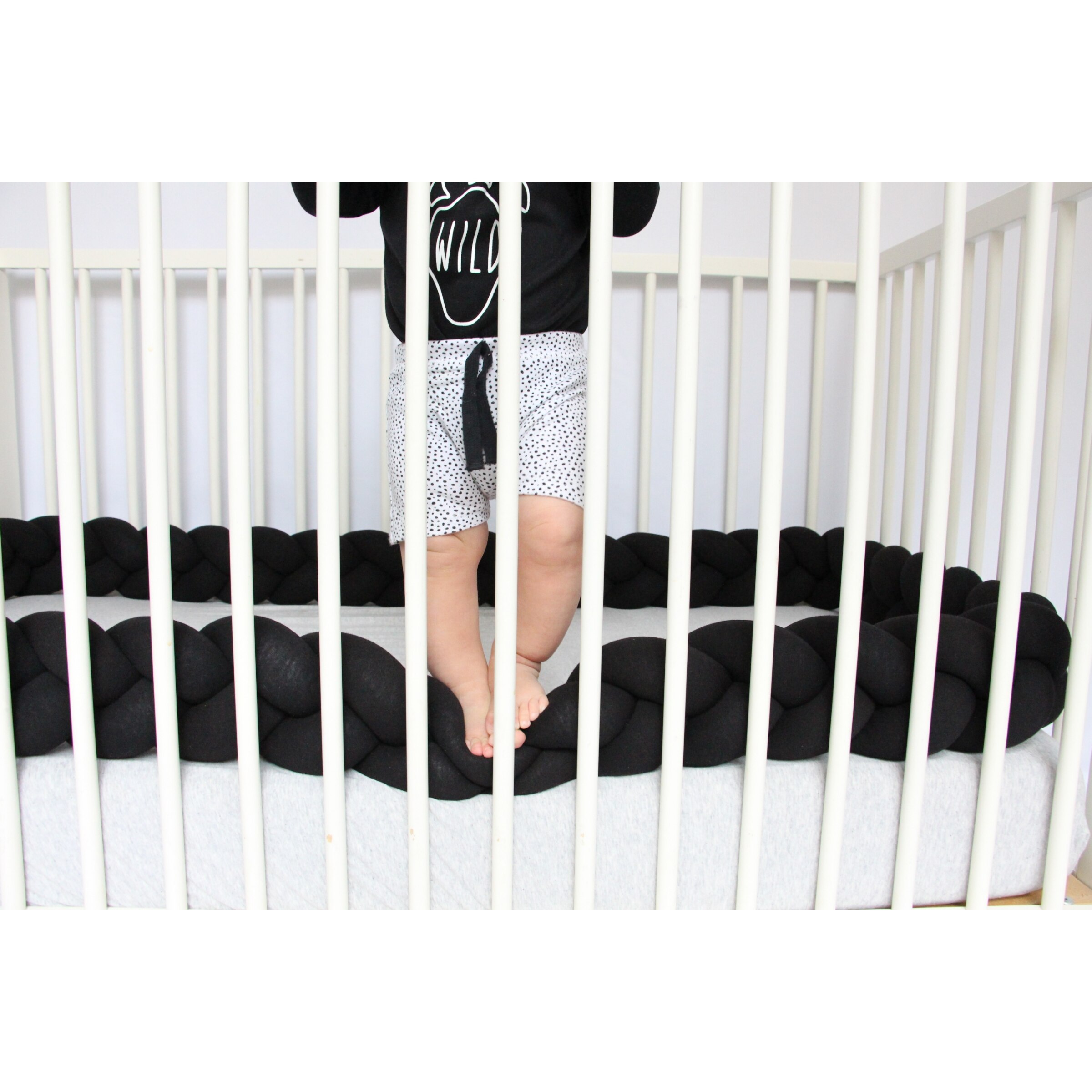 baby crib braided bumper