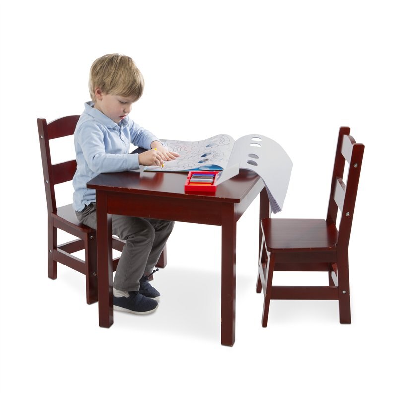 melissa and doug table and chairs espresso