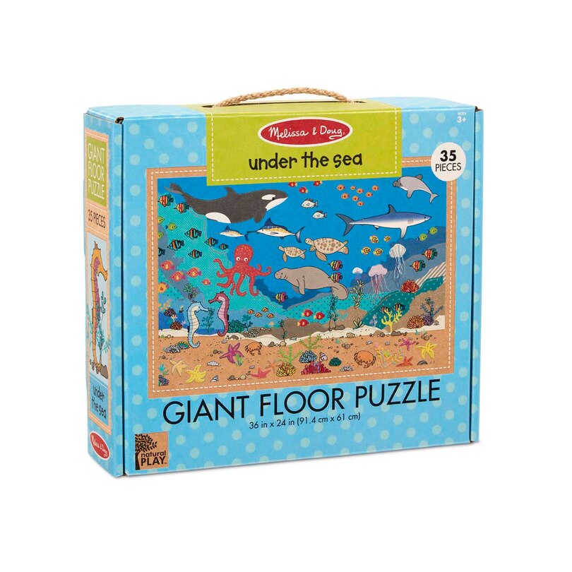 Melissa & Doug Natural Play Giant Floor Puzzle Under The Sea 35 Pieces