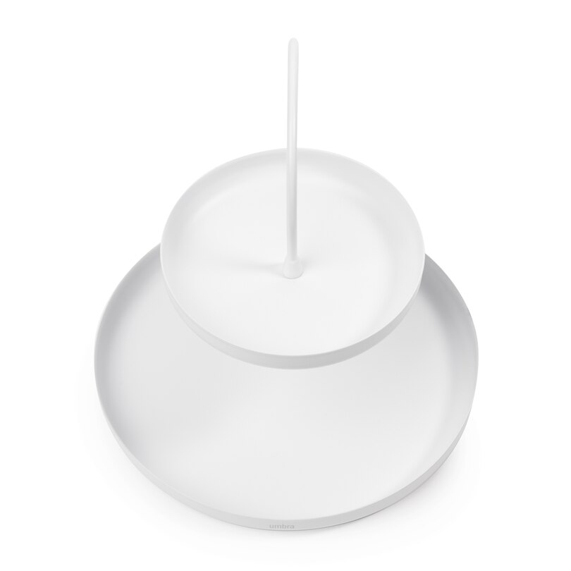 Porte Bijoux À 2 Niveaux Poise, Blanc image number 1