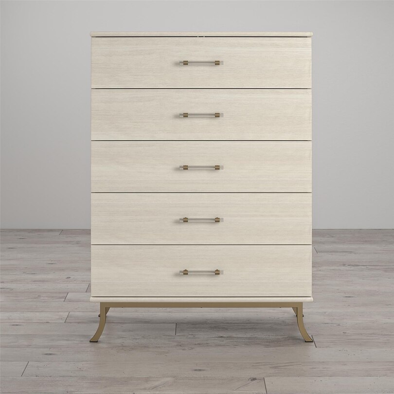 Monarch Hill Clementine White 5 Drawer Dresser image number 1