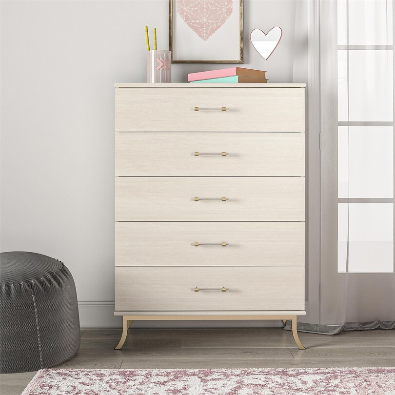 Monarch Hill Clementine White 5 Drawer Dresser image number 4