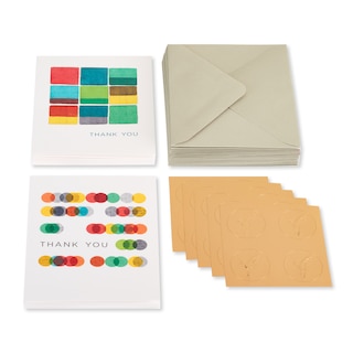 Cartes sans texte avec enveloppes, motif artistique, Set of 20