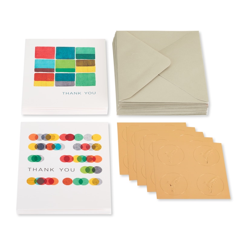 Cartes sans texte avec enveloppes, motif artistique, Set of 20