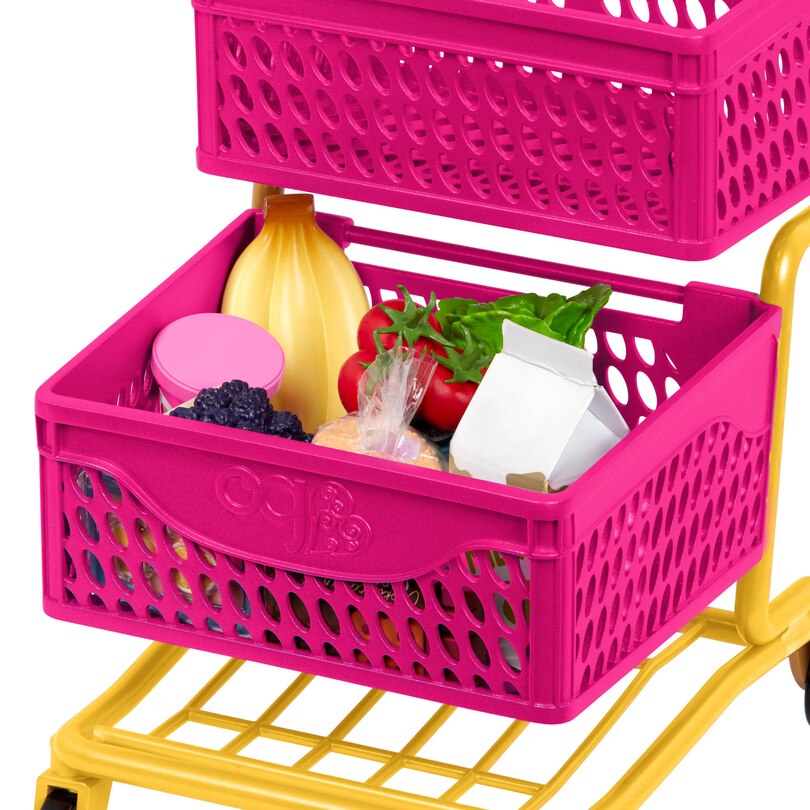 Grocery Day Shopping Cart Play Food Shopping Set for 18inch Dolls! Indigo
