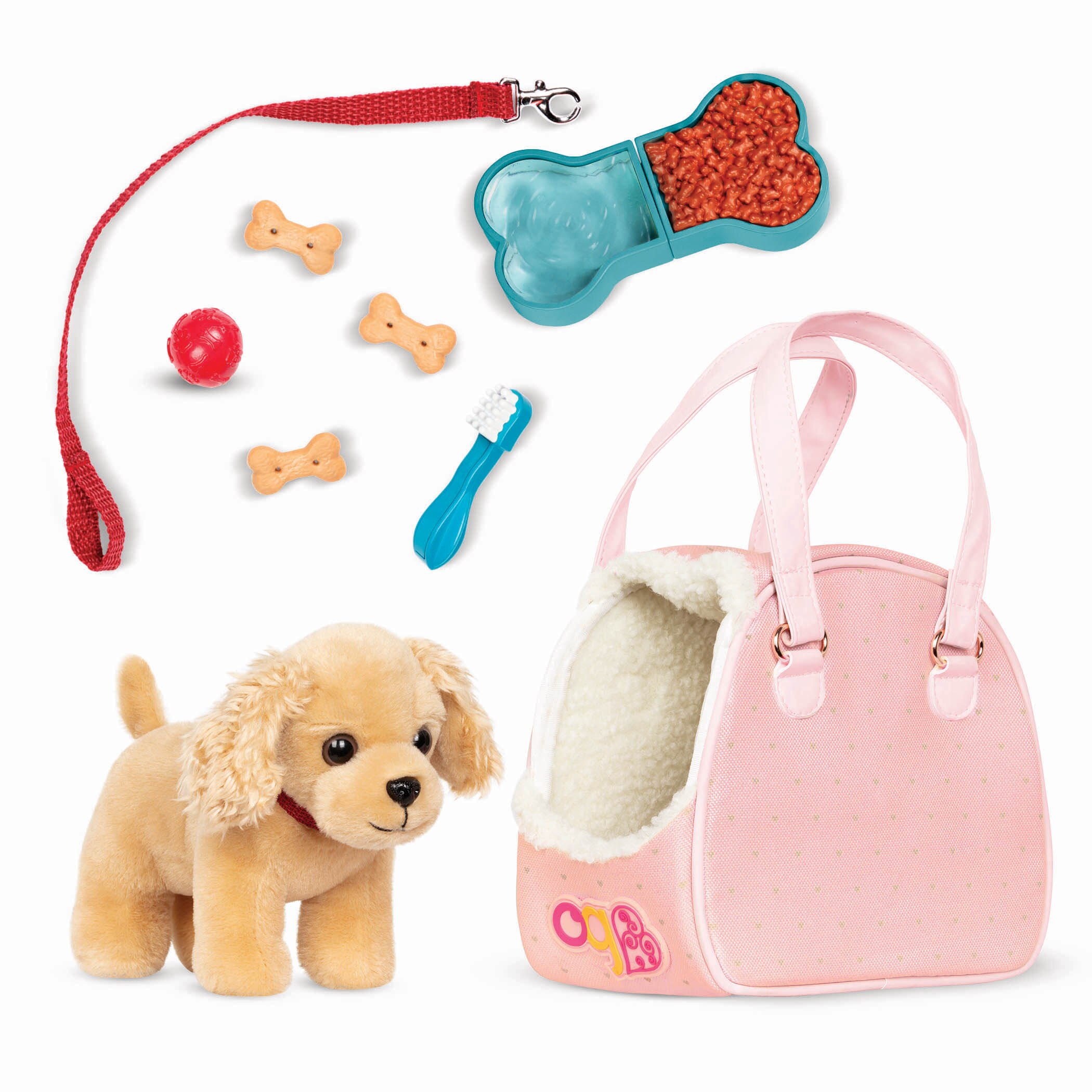 Hop In Dog Carrier 18 inch Doll Pet Travel Set Indigo