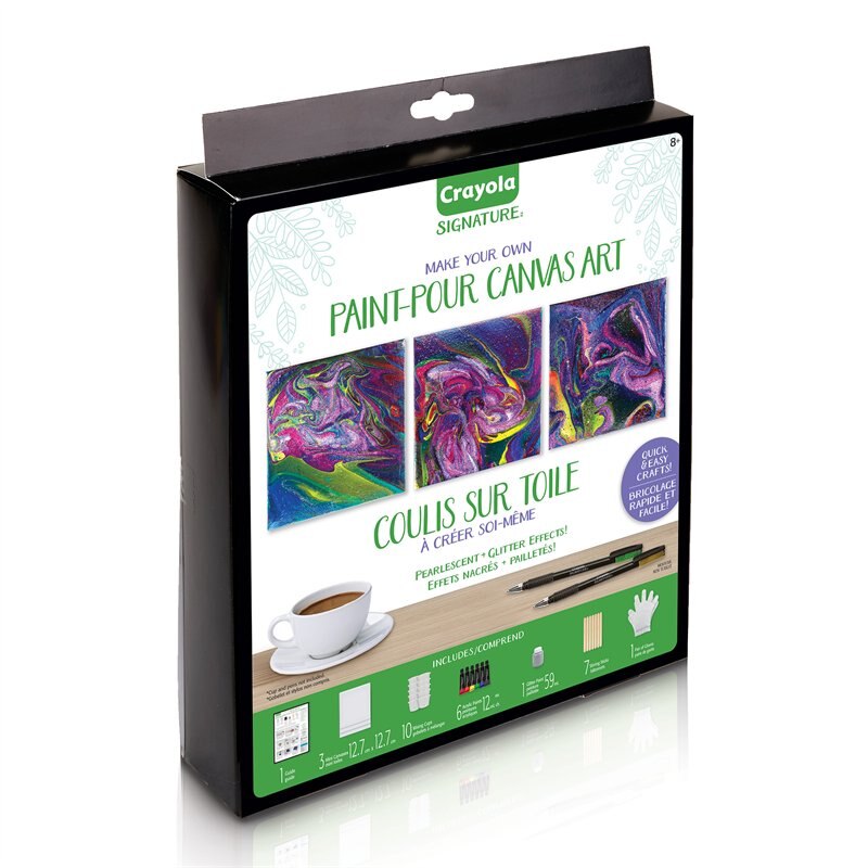 Crayola® Signature Make Your Own PaintPour Canvas Art Indigo