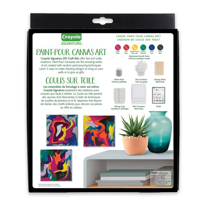 Crayola® Signature Make Your Own PaintPour Canvas Art Indigo