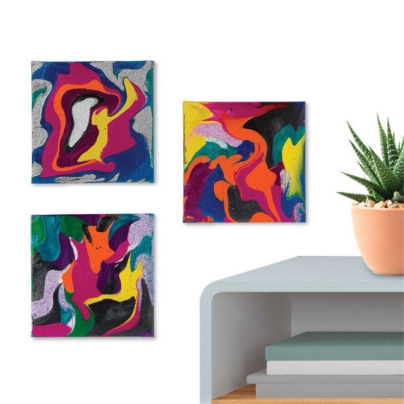 Crayola® Signature Make Your Own PaintPour Canvas Art Indigo