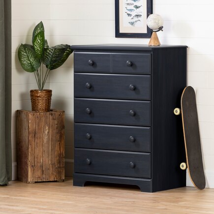 Summer Breeze 5-Drawer Chest - Blueberry