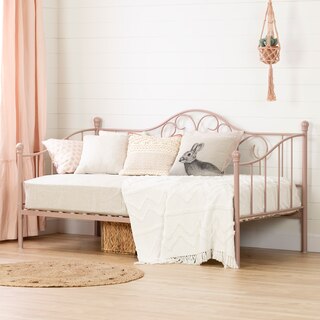Lily Rose Metal Daybed With Metal Slats - Pink image number 0