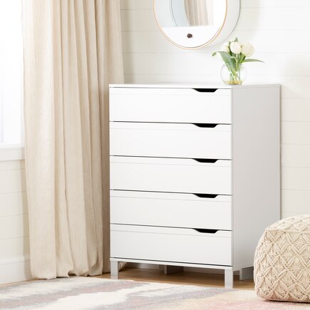 Kanagane 5-Drawer Chest - Pure White