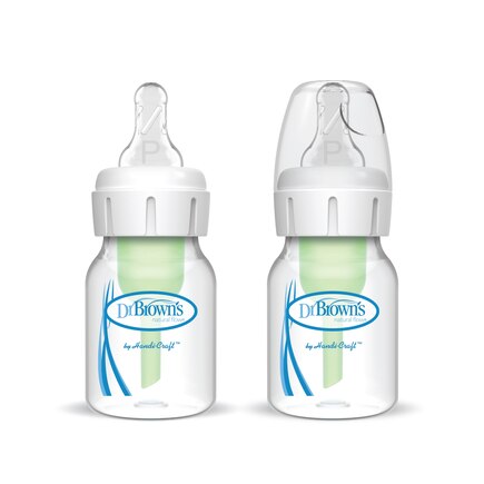 Options Narrow Bottle With Preemie Slowest Flow Nipple, 2Oz, 2 Pack