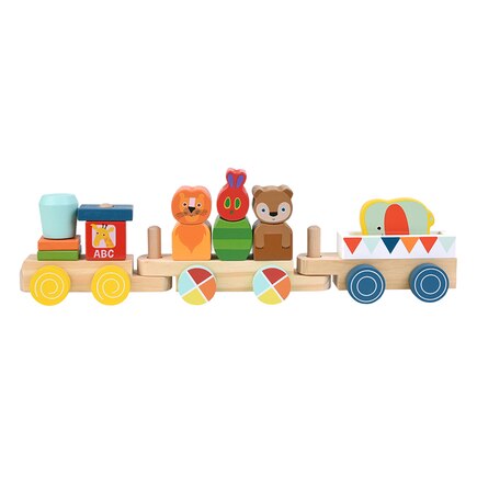 Eric Carle Very Hungry Caterpillar Wood Train 12 Pieces