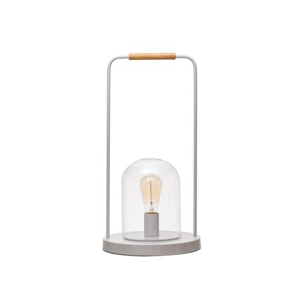 Metal & Glass Table Lamp 22"
