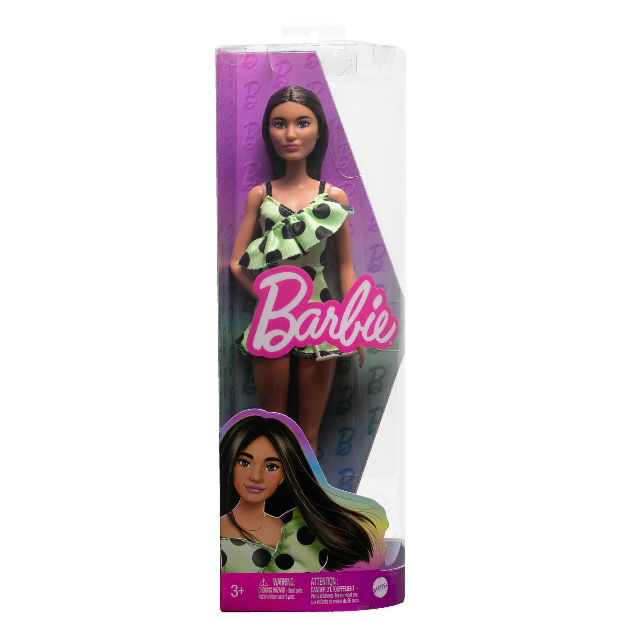 Barbie Doll Kids Toys and Gifts Brunette with Polka Dot Romper