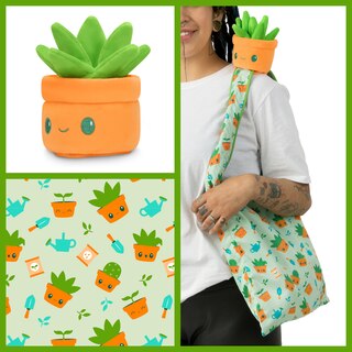 Plante Grasse Sac Fourre-Tout En Peluche image number 0