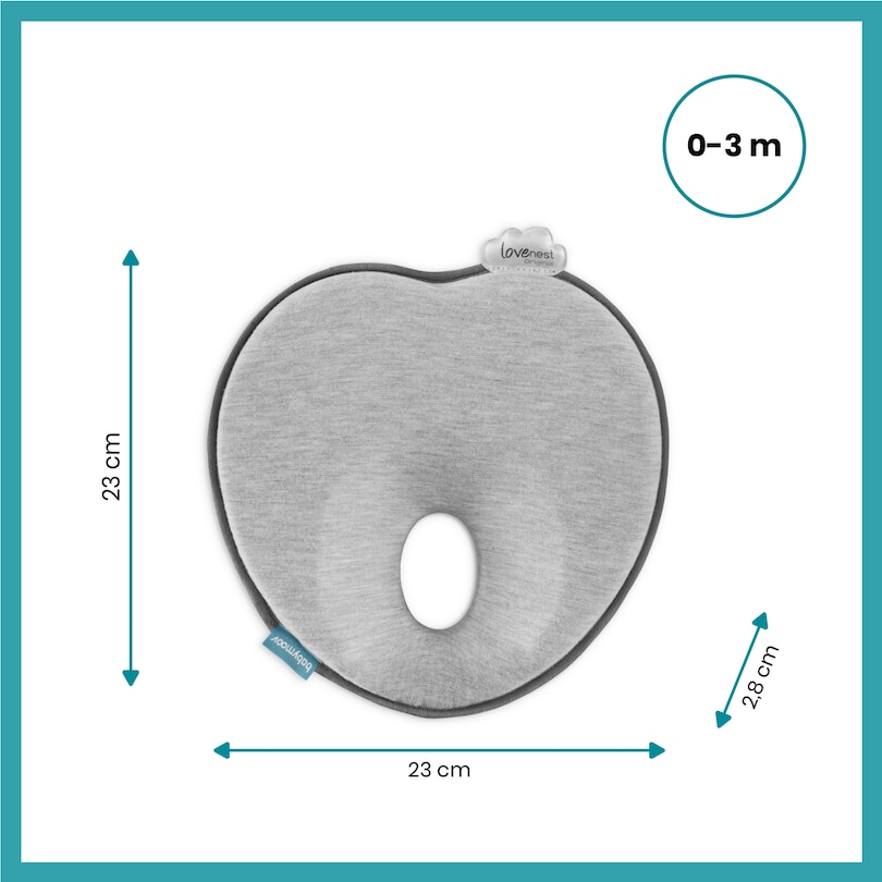 Baby Head Support Pillow, FlatHead Syndrome Prevention Indigo