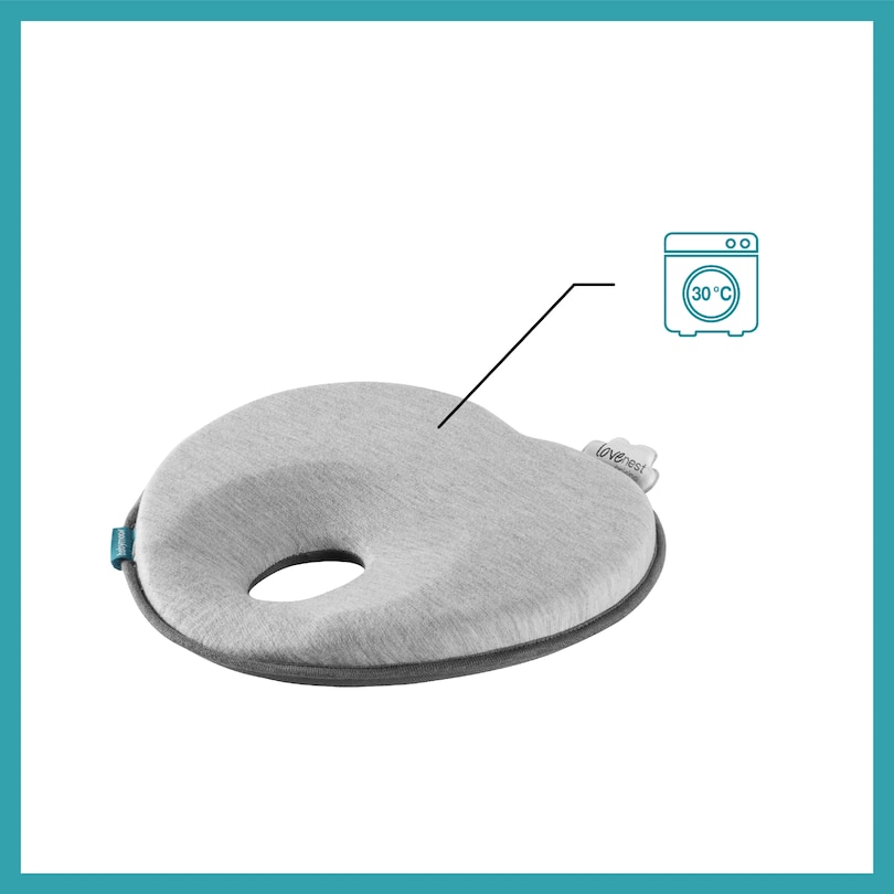 Baby Head Support Pillow, FlatHead Syndrome Prevention Indigo