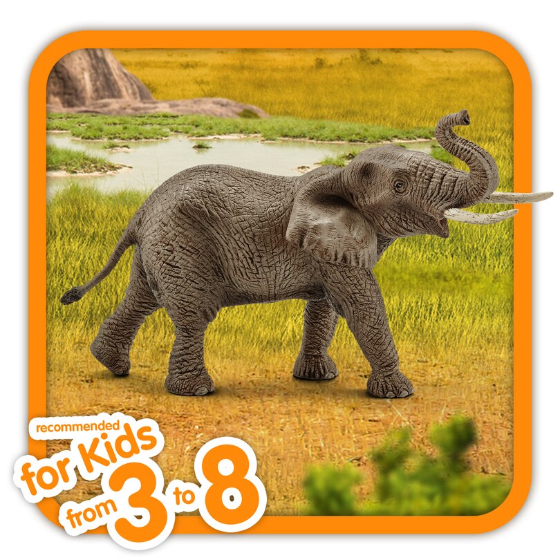 Schleich African Elephant Male Figurine image number 1