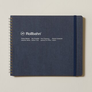 Rollbahn Desk Landscape Spiral Notebook, Olive With Grid Pages image number 4