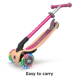 Primo Foldable Wood Scooter with Lights image number 1