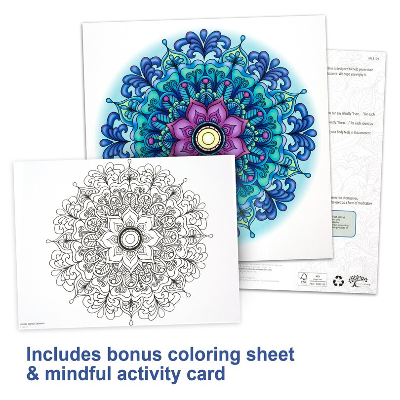 Mindful Living 500 Pc. Mandala Puzzle – Breathe image number 3