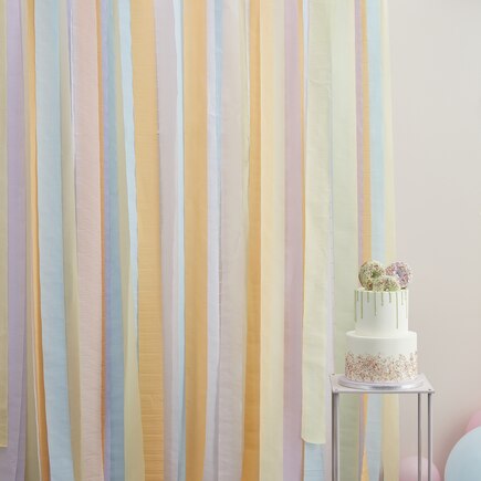 Large Streamer Backdrop, Pastel Foil