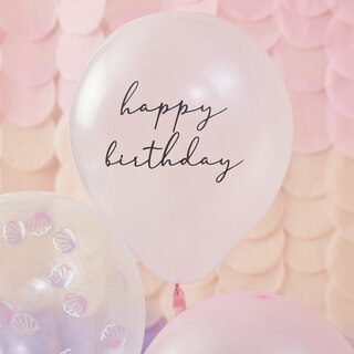 Balloon Bundle, Shell Confetti And Happy Birthday (English)