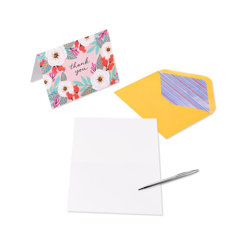 Blank Thank You Cards With Envelopes, Vibrant Florals, Set Of 20 image number 4