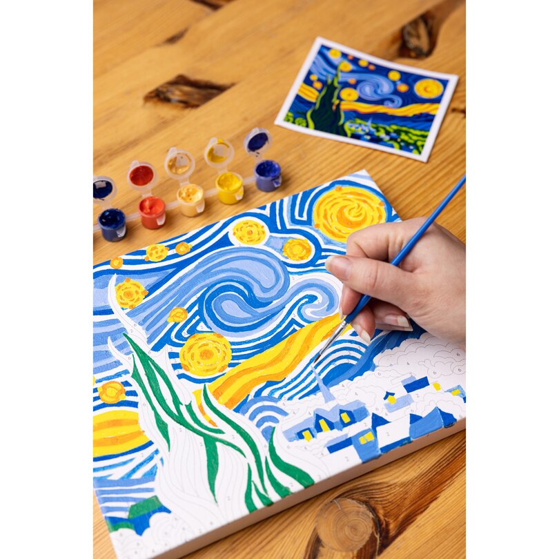 Starry Night, Paint By Numbers Kit Indigo