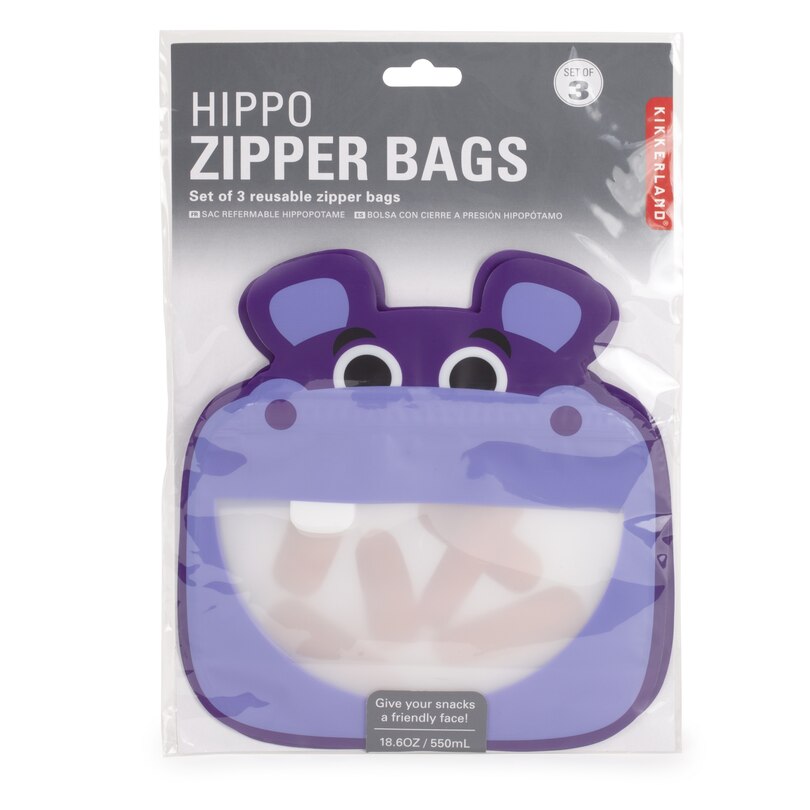 Hippo Zipper Bags Indigo