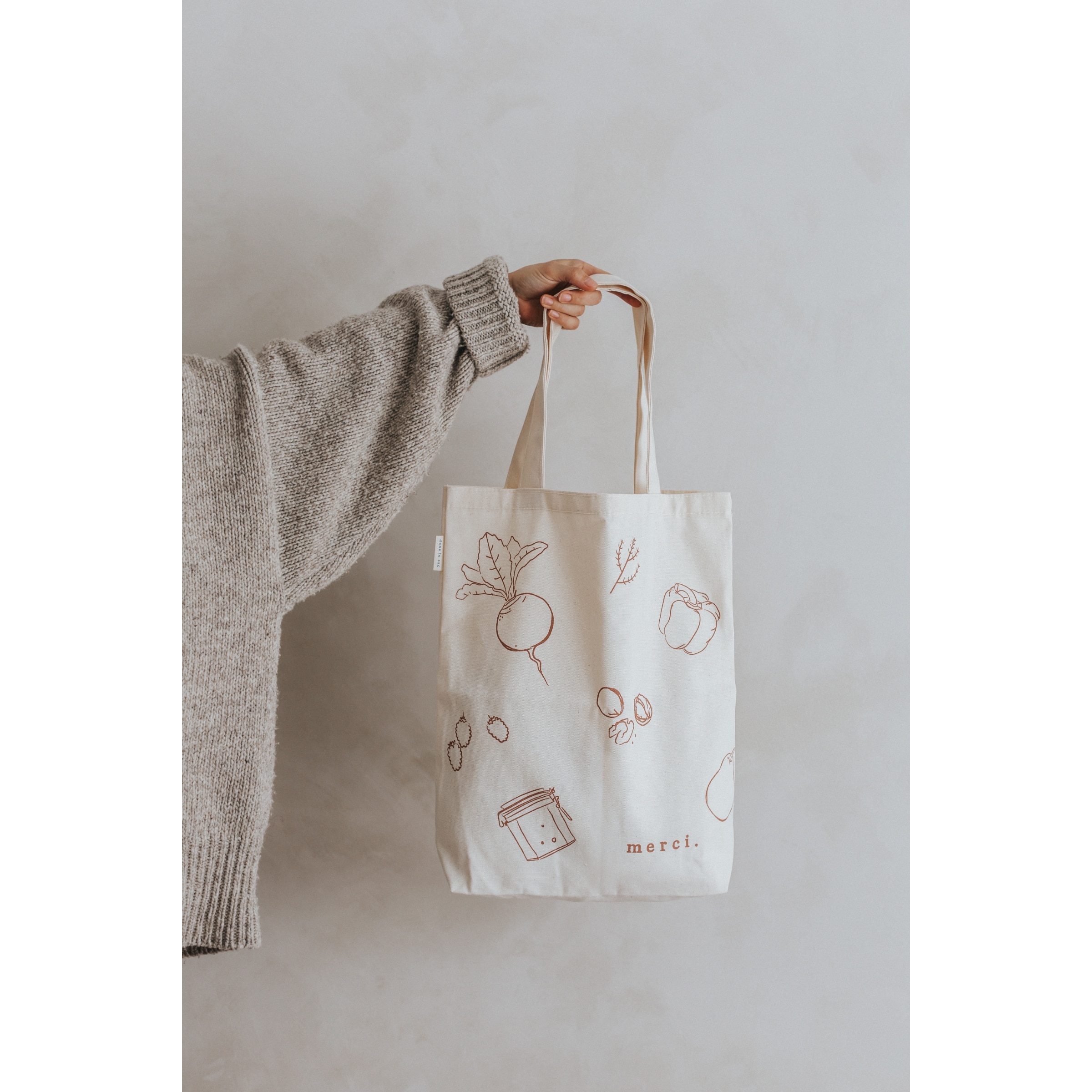 Merci on sale canvas bag