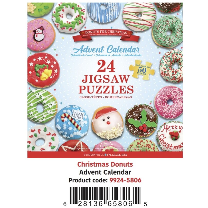 Advent Calendar Donuts for Christmas 1200 pc Puzzle Indigo