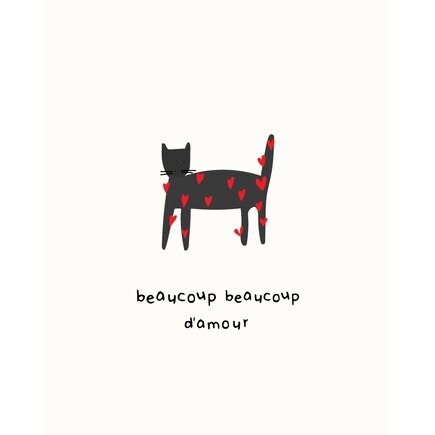 Single Greeting Card Beaucoup Beaucoup D'Amour