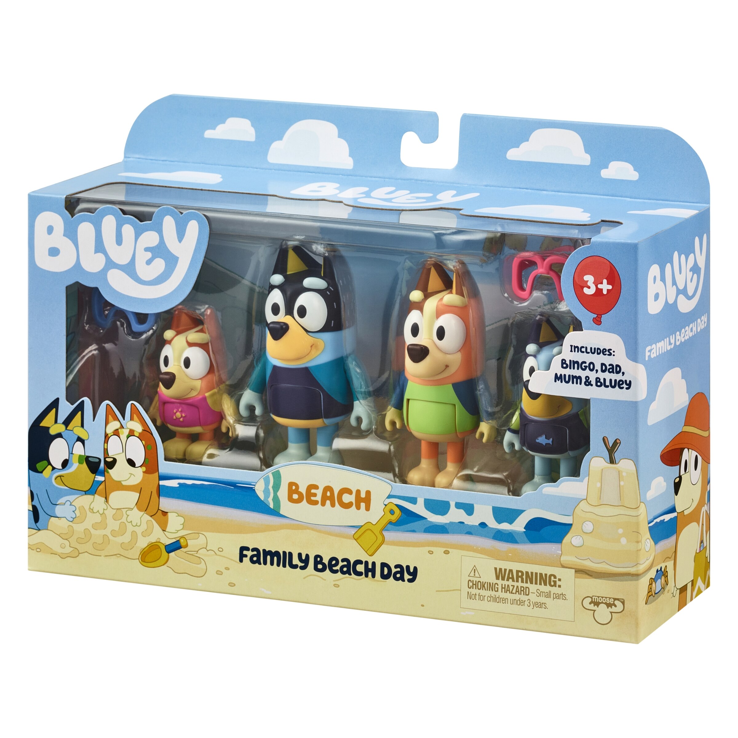 Bluey Beach S9 Figure 4PK Beach | Indigo