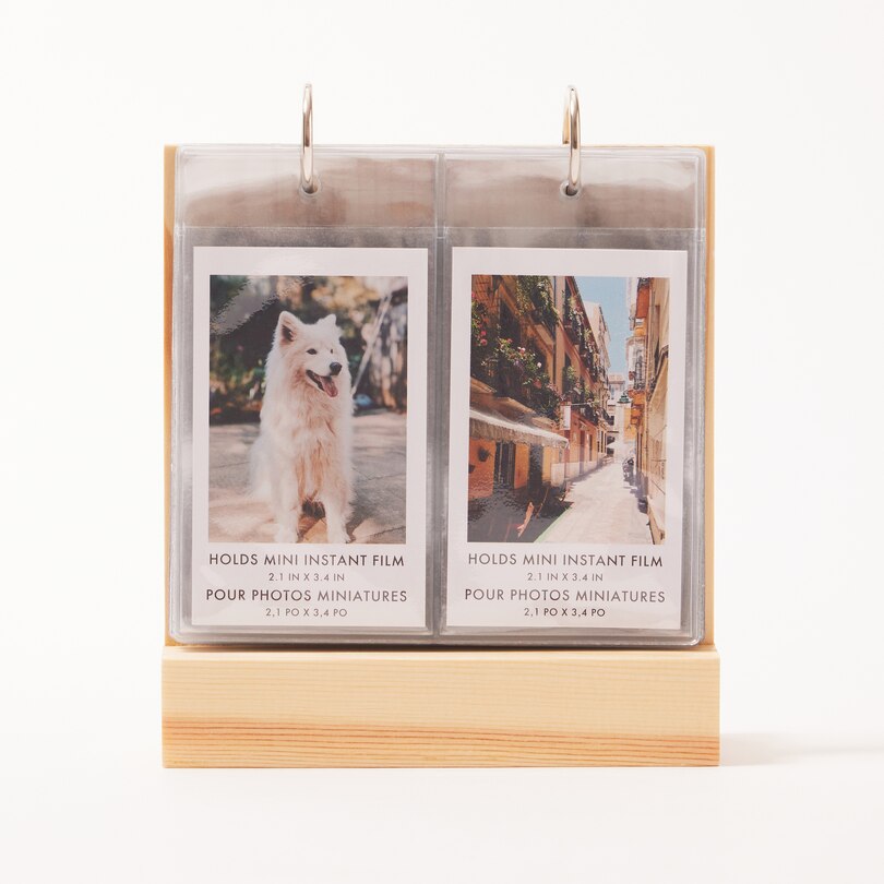 tabletop wood flip instax mini picture frame
