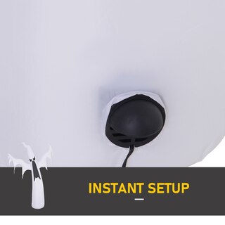6ft Tall Halloween Inflatable White Ghost Light Up Yard Decoration with LED Light and Fan image number 5