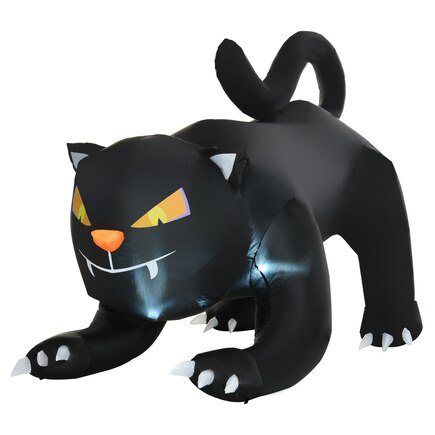 4Ft Tall Halloween Inflatable Black Cat Airblown Outdoor Yard Decoration Holiday Garden Decor