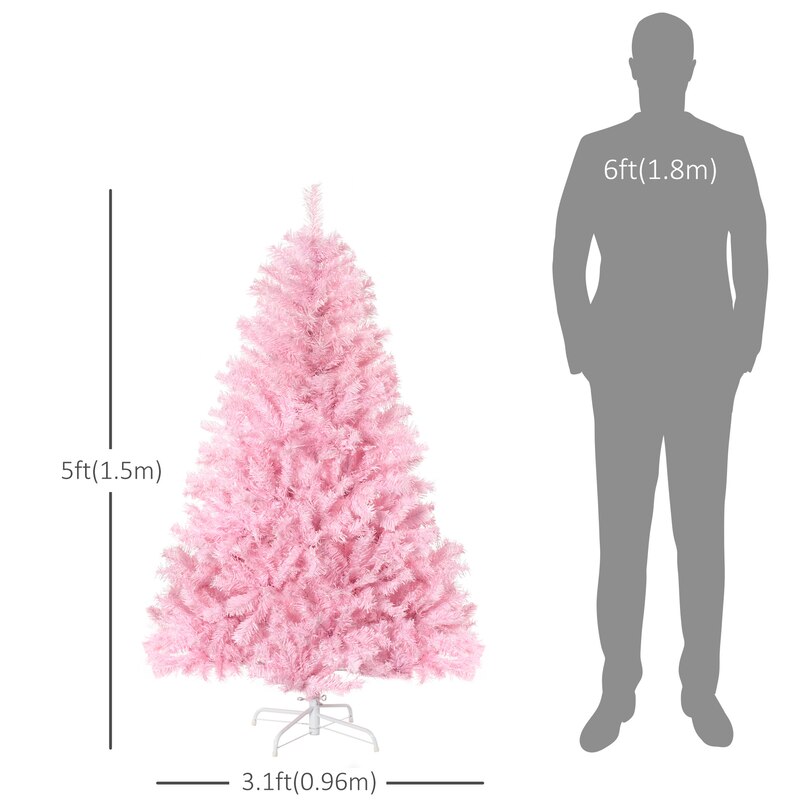5ft Artificial Pink Christmas Tree with Wide Shape Indigo