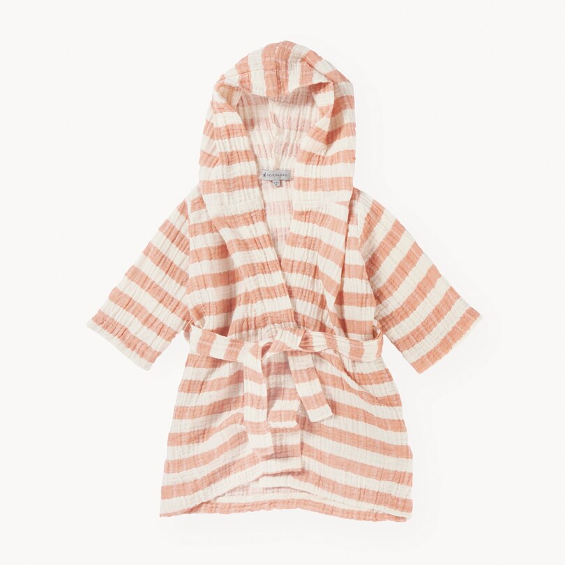 Striped Crinkle Kids Robe image number 0