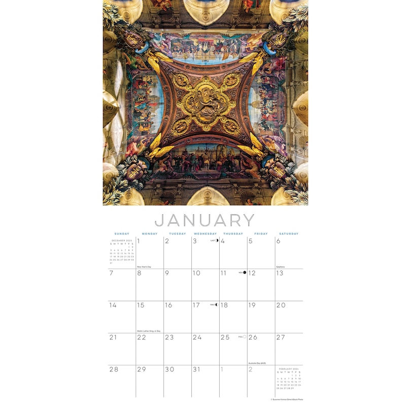 2024 Wall 12 x 12 Calendar Paris Indigo