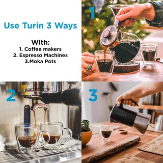 Turin Set Of 2 Double Wall Glass Espresso Cups, Espresso Shot Cups, 70Ml image number 3