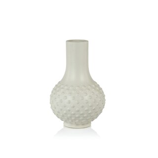 EARTHENWARE VASE, SAN MIGUEL, WHITE, 10 x 16 image number 0