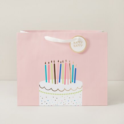 Mara-Mi Fsc Birthday Xl Gift Bag - Vogue Blush Cake