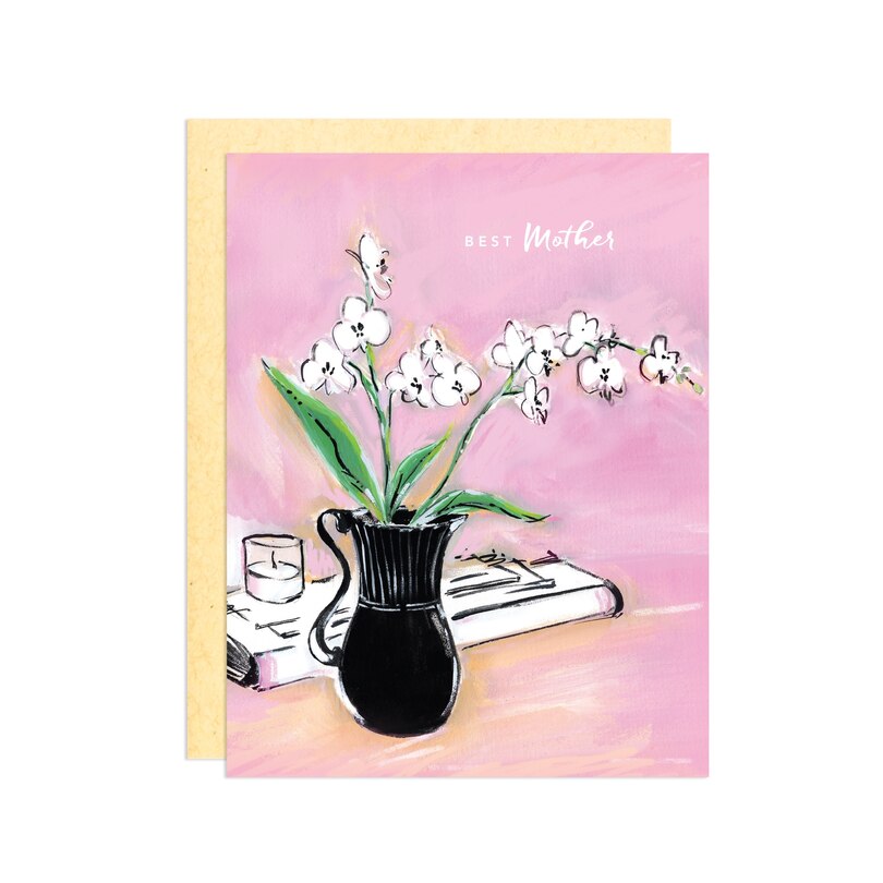 Carte Fête Des Mères, Best Mother Orchid image number 0